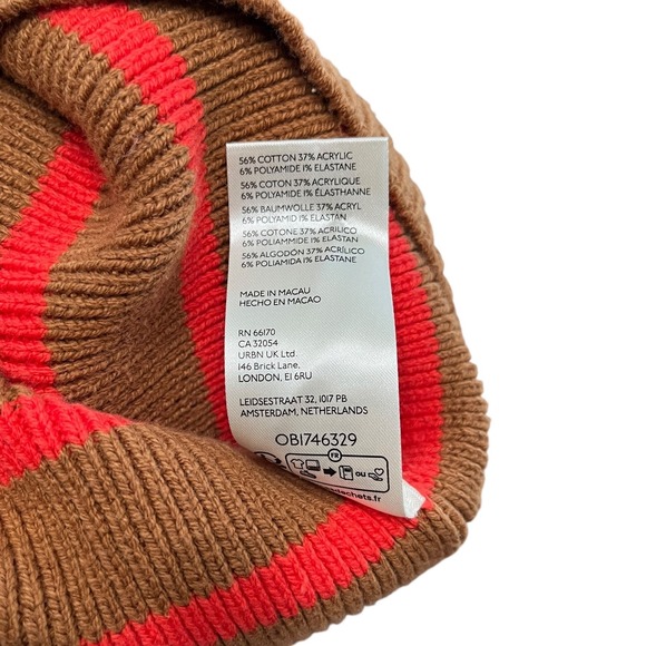 NWOT‎ FREE PEOPLE Striped Easy Street Cropped Sweater BrownOrange Women's Small - Picture 8 of 10